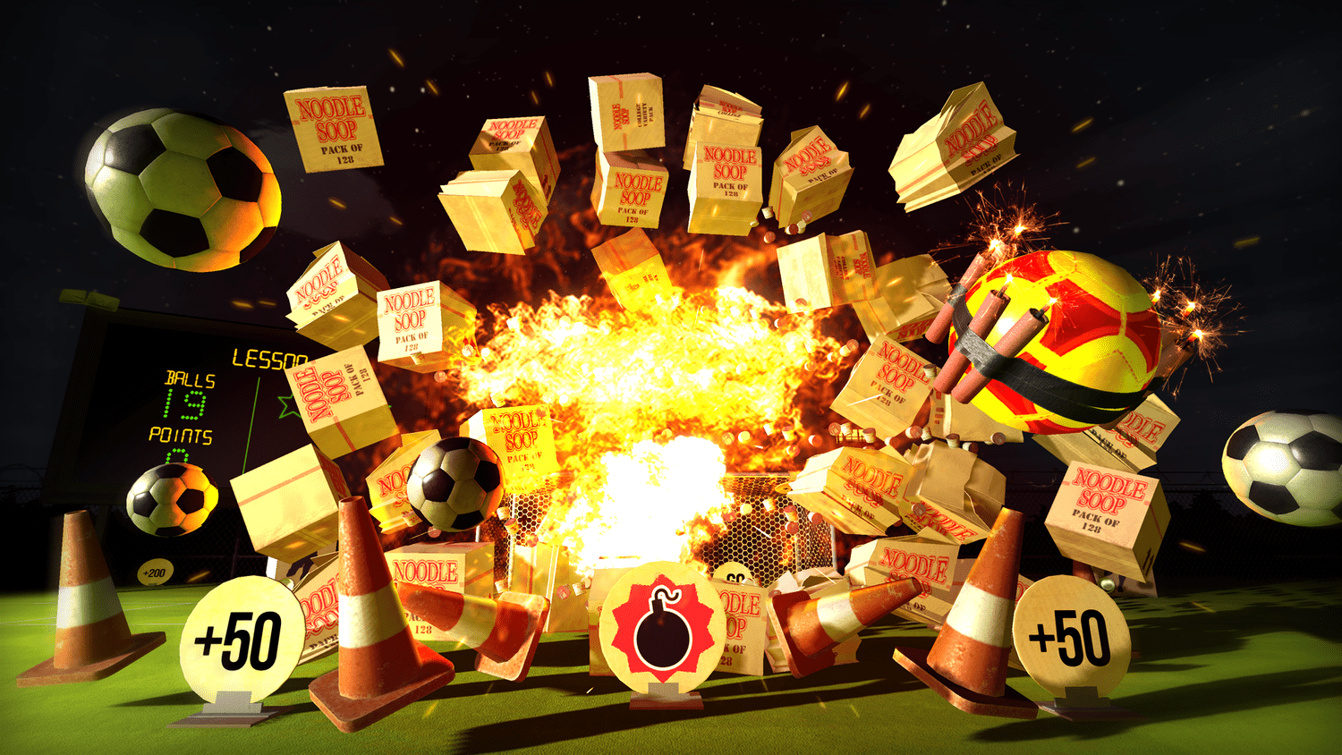 Headmaster gameplay — exploding ball